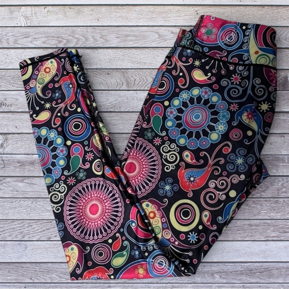 Whimsical Multicolor Printed Leggings medium